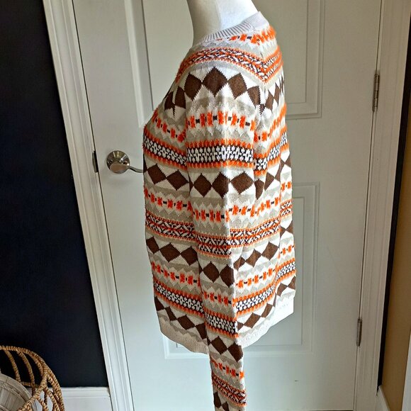 NWOT! FAIR ISLE CREW NECK SWEATER SZ L - Picture 2 of 5